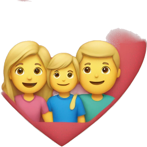 postcard with heart for parents  emoji