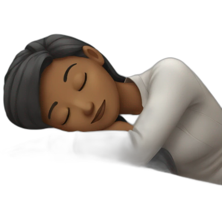 girl sleeping in her work emoji