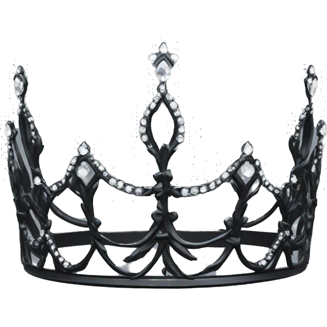 a black minimalist tiara emoji
