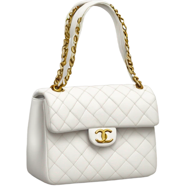White Chanel bag emoji