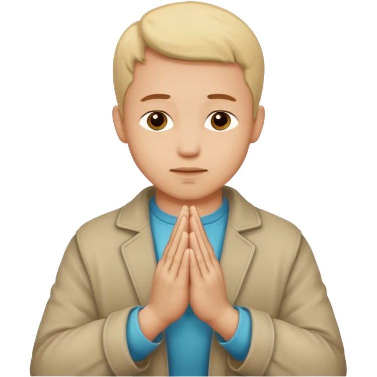 make praying man emoji looks exactly using default iphone emoji icons like man, and pray hands emoji