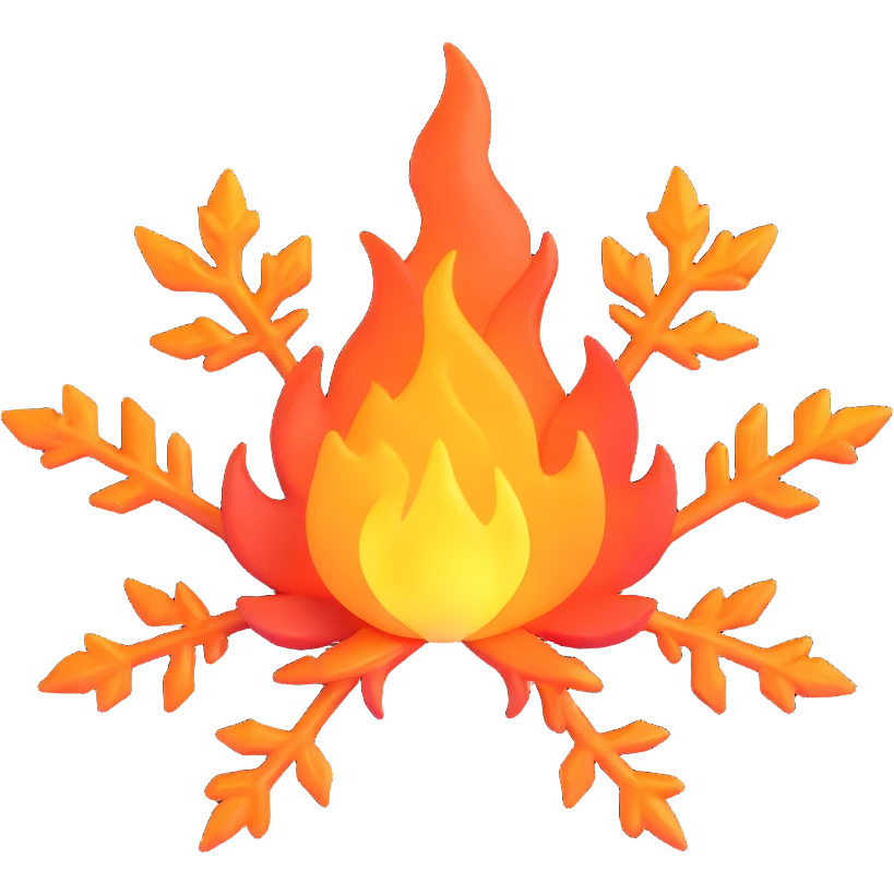 flame and snowflake emoji