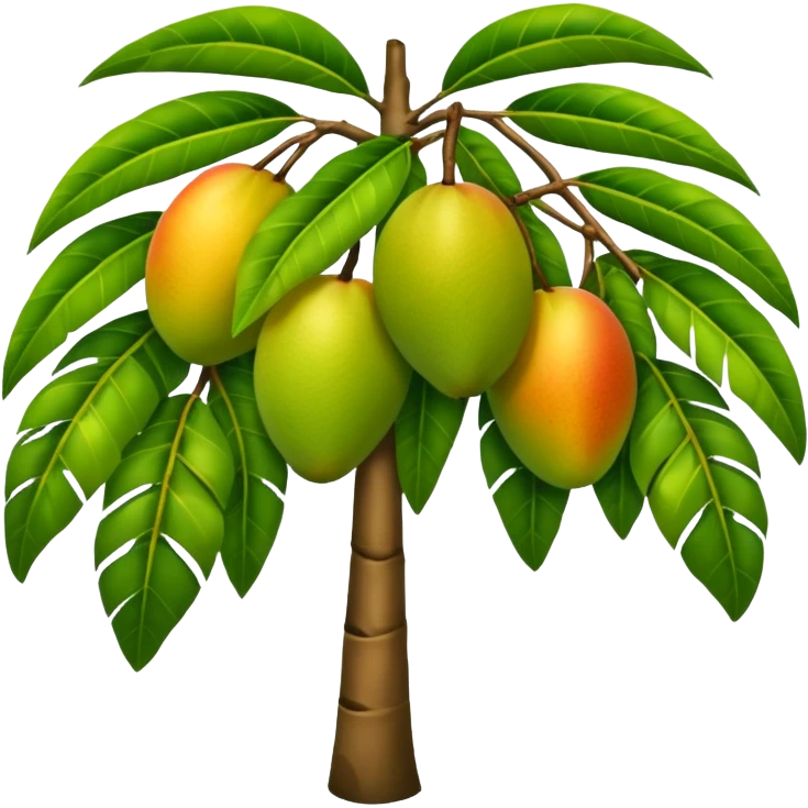 Mango tree, very less mangos, big and heavy leafs, more leafs. emoji