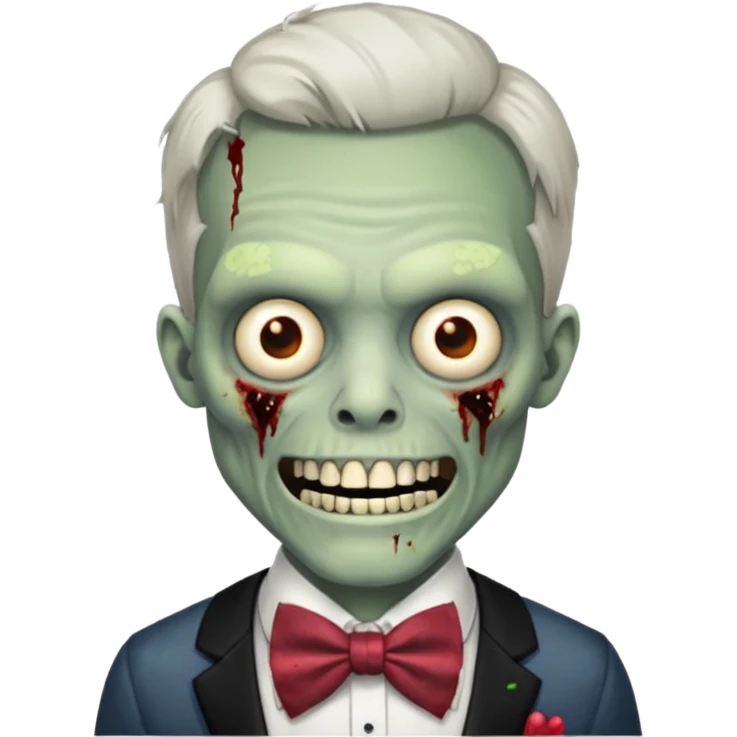 zombie with bow tie emoji