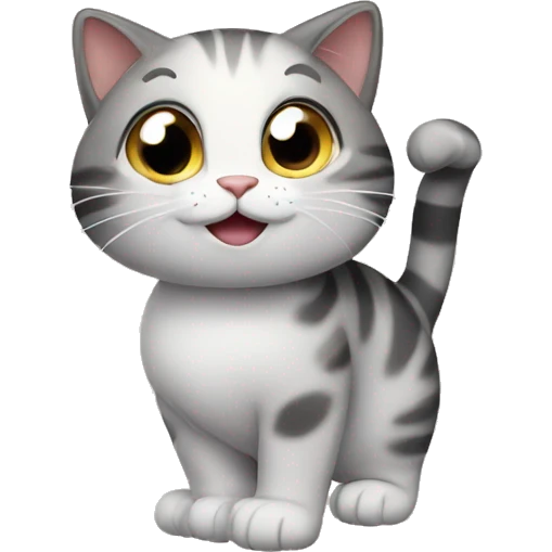 Cat saying goodbye emoji