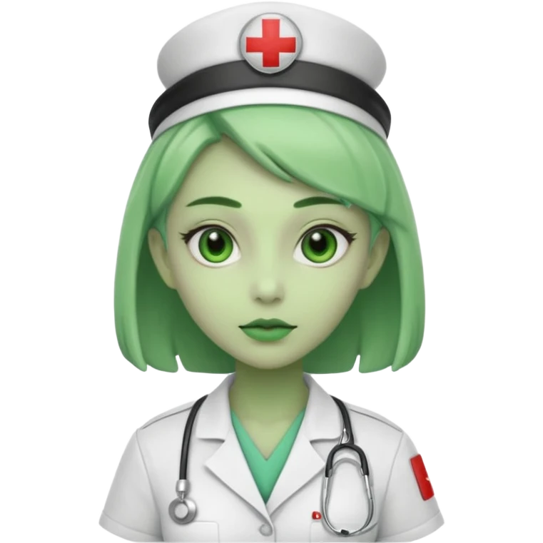 young aliens woman nurse emoji