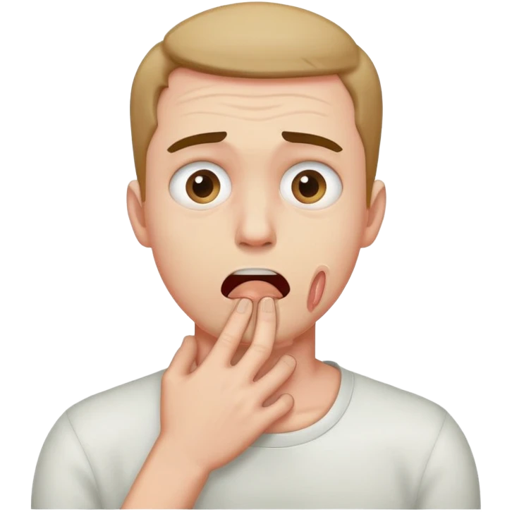 guy choking himself emoji