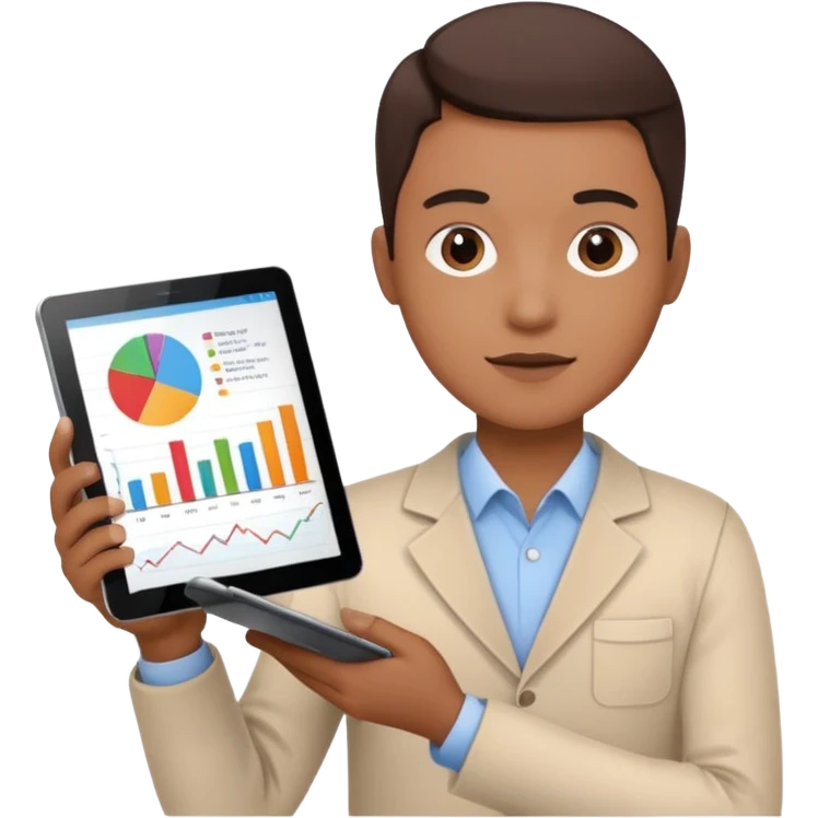 report with charts on a tablet emoji