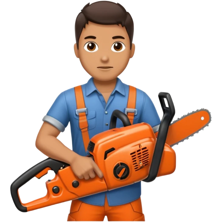 A guy with a chainsaw emoji