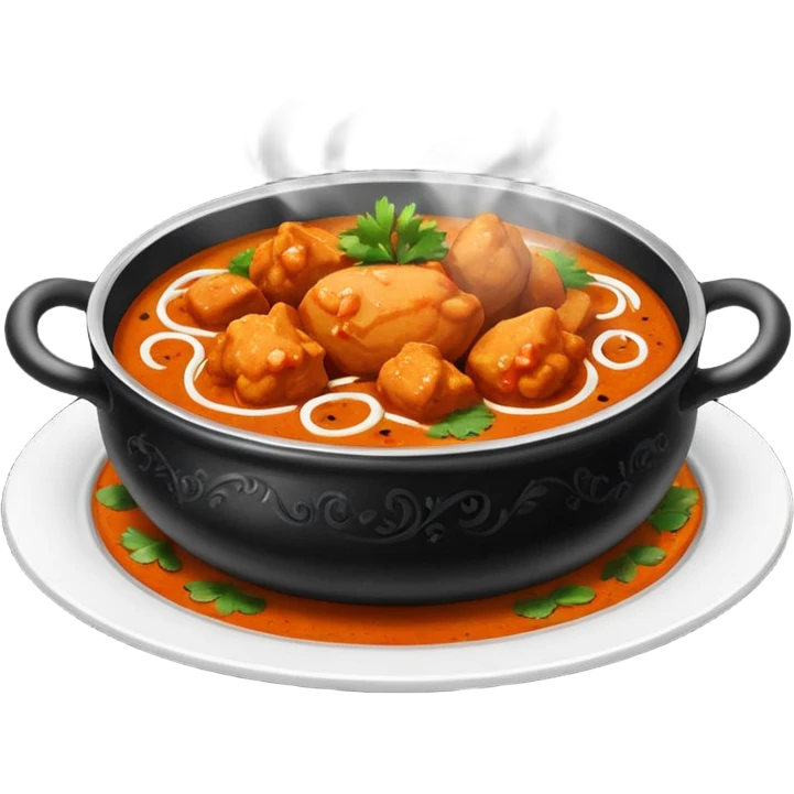 Desi chicken curry in black corai emoji