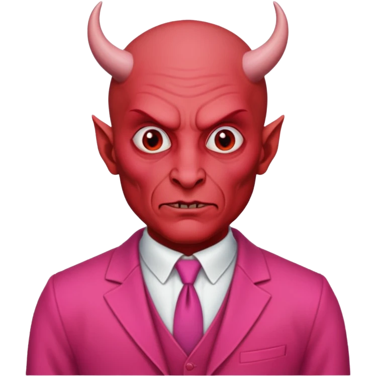 devil uncle bald in pink outfit emoji