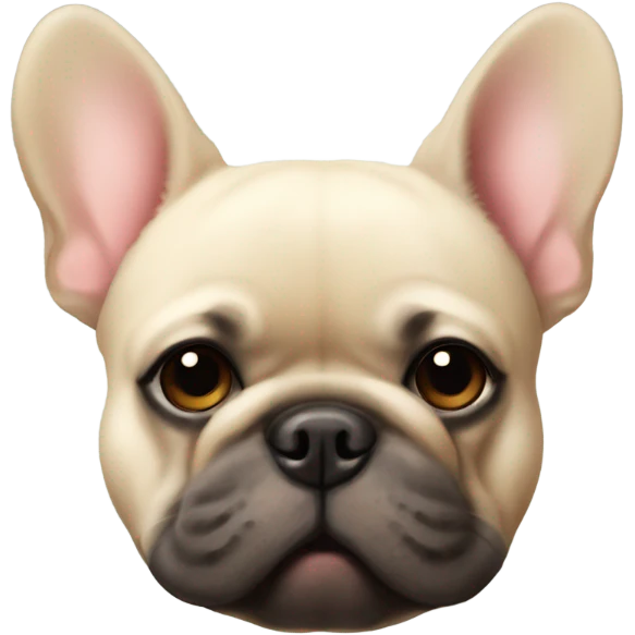Fluffy French bulldog emoji