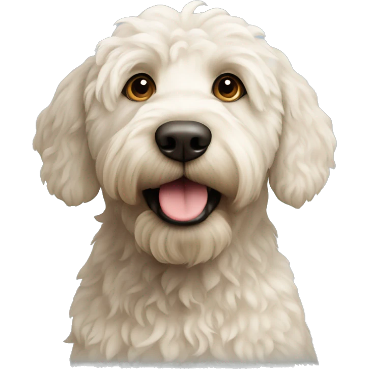Labradoodle white  emoji
