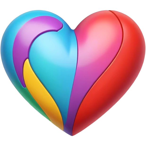 Cœur multicolore  emoji
