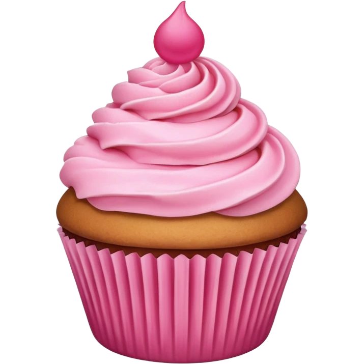 Cupcake with pink icing emoji