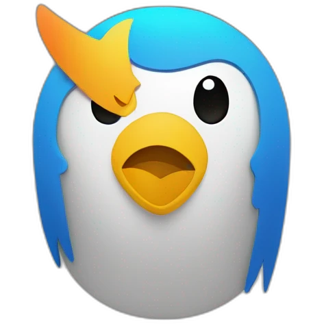 twitter logo with google colors emoji