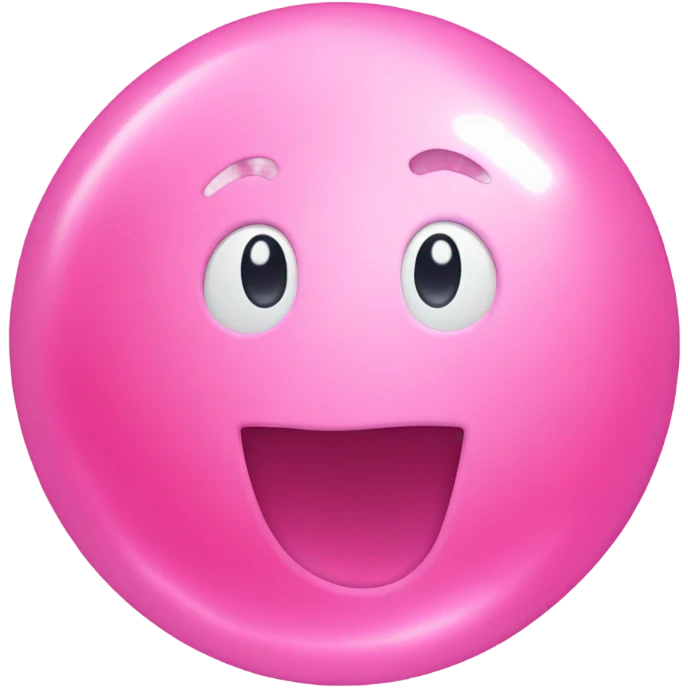 Create a bubble gum emoji emoji