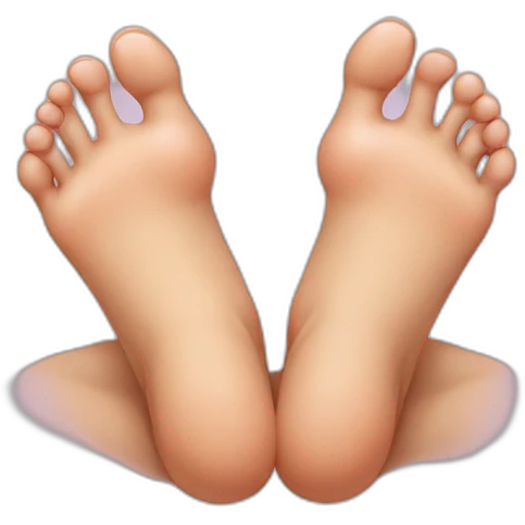 realistic crossed feet emoji