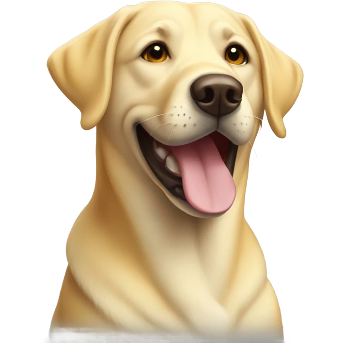 Yellow lab smiling emoji