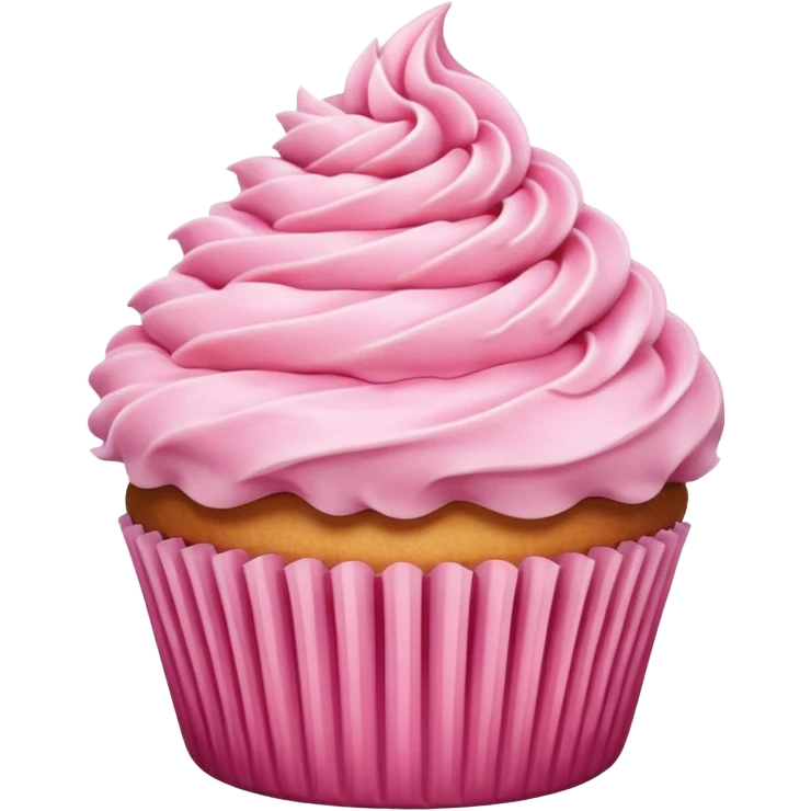 cupcake with pink icing emoji