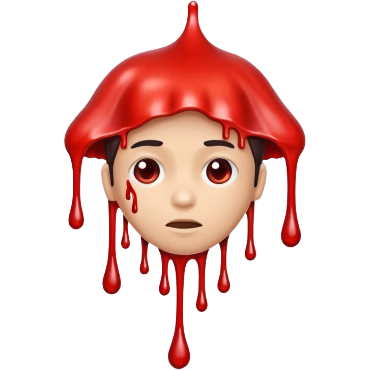 Empire State Building with AB- blood dripping, floating upside down in Angola emoji