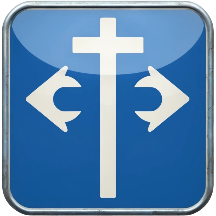 a blue road sign "blessed" emoji