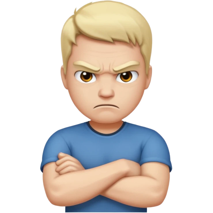 angry face crossing arms emoji