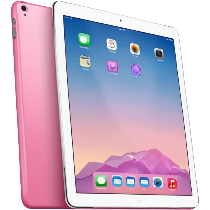 iPad 11 air with a pink case emoji
