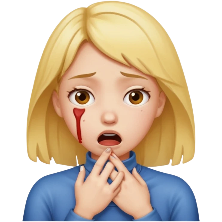 girl choking herself emoji