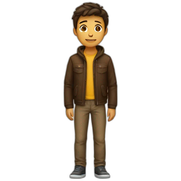jeune homme brun emoji