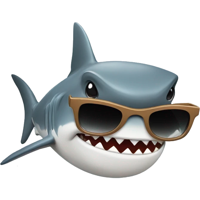shark with sunglasses emoji