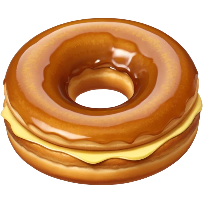 Apple spiced chai donut with apple filling  emoji