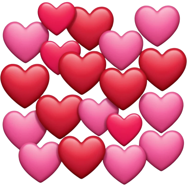 Lots of hearts and kisses emoji