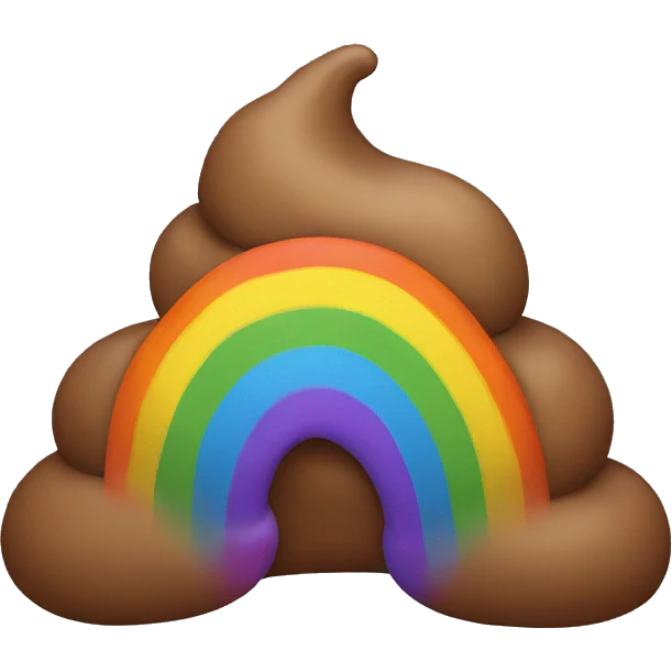 rainbow poop emoji