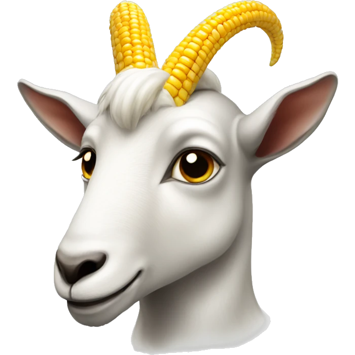 Goat with corn horn emoji