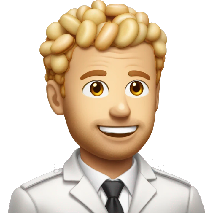 Macron mange des macarons emoji