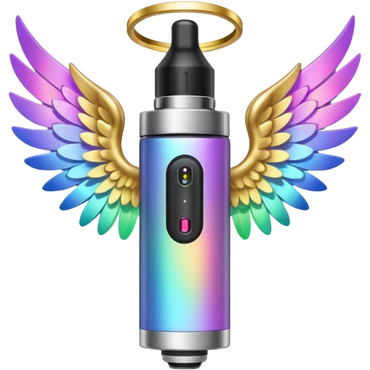 vape with wings and halo emoji