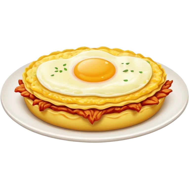 EggOmelette with red chicken 65 stuffed emoji