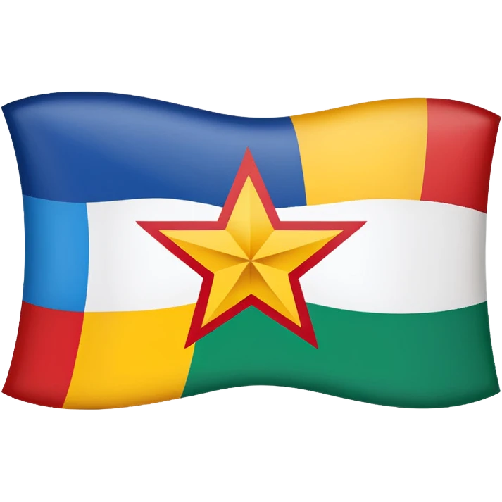 High quality, well designed, Druze star flag IOS emoji. emoji
