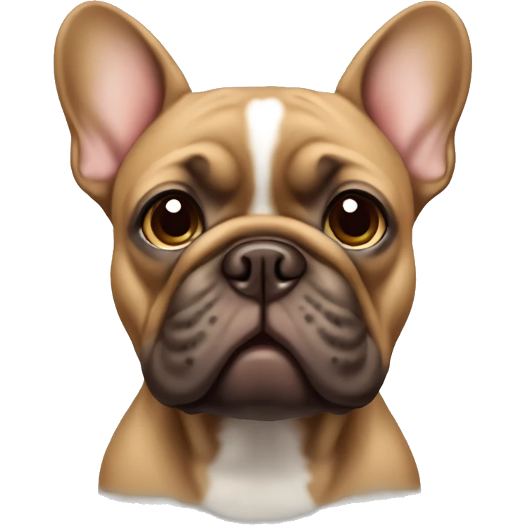 Brown French bulldog with tan  emoji