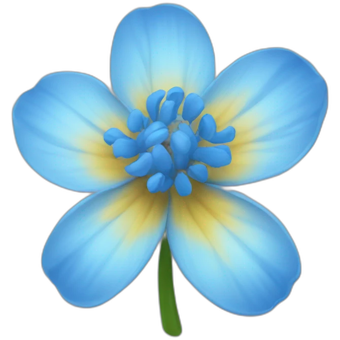 beautiful blue flower emoji