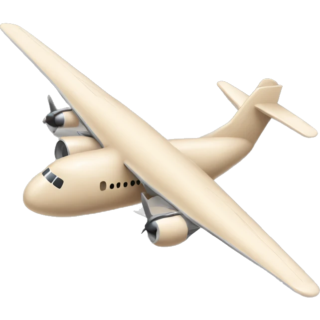 Beige airplane emoji