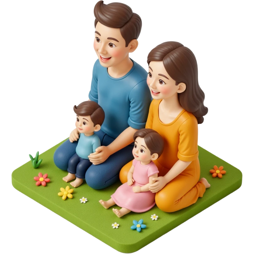 family photo in 3d emoji