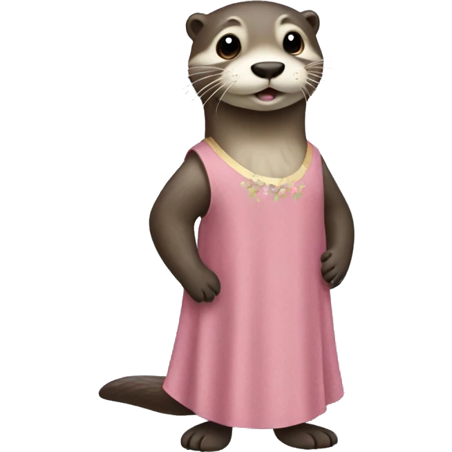 otter wearing dress emoji