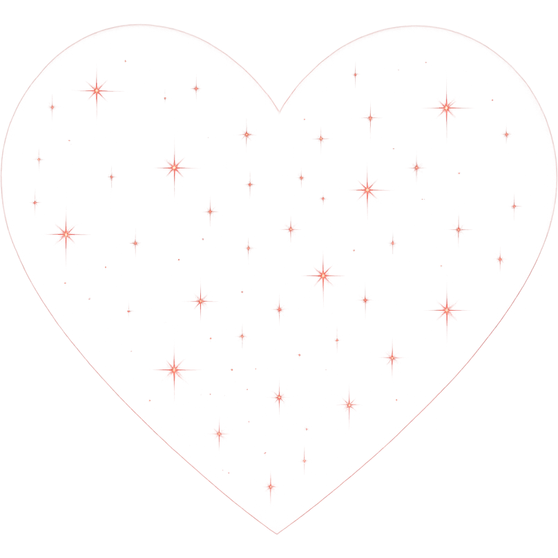 Modify the heart with a night sky gradient to red night theme with a red gradient, more stars, and a soft glow. Remove the background entirely  emoji