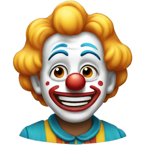 Clown crying and smiling emoji