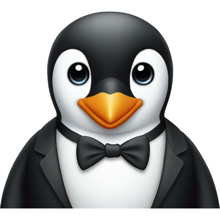 Penguin in tuxedo emoji