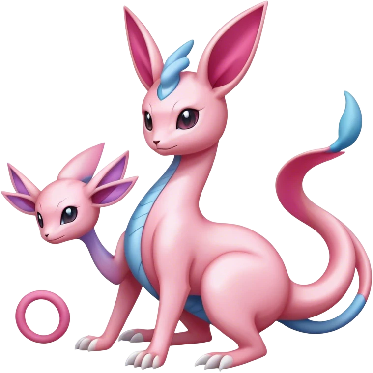 Milotic-Sylveon-Espeon-Dragonair-Pokémon full body emoji