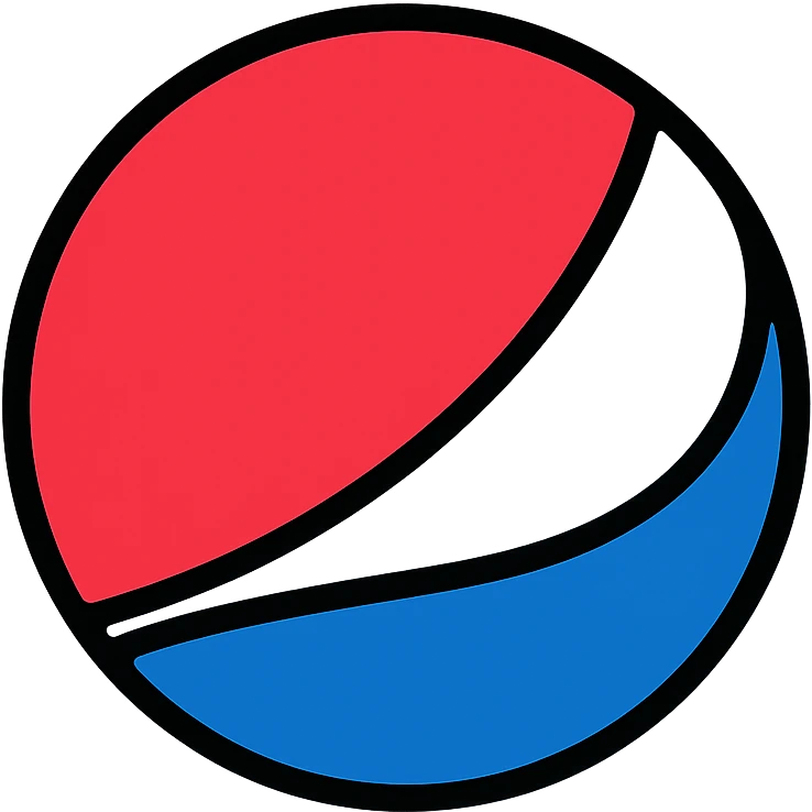 Pepsi logo, modern clean icon style emoji
