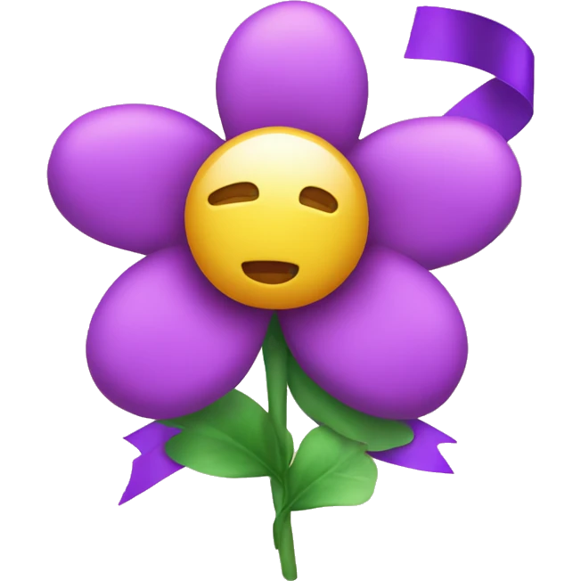 new year flower with ribbon emoji